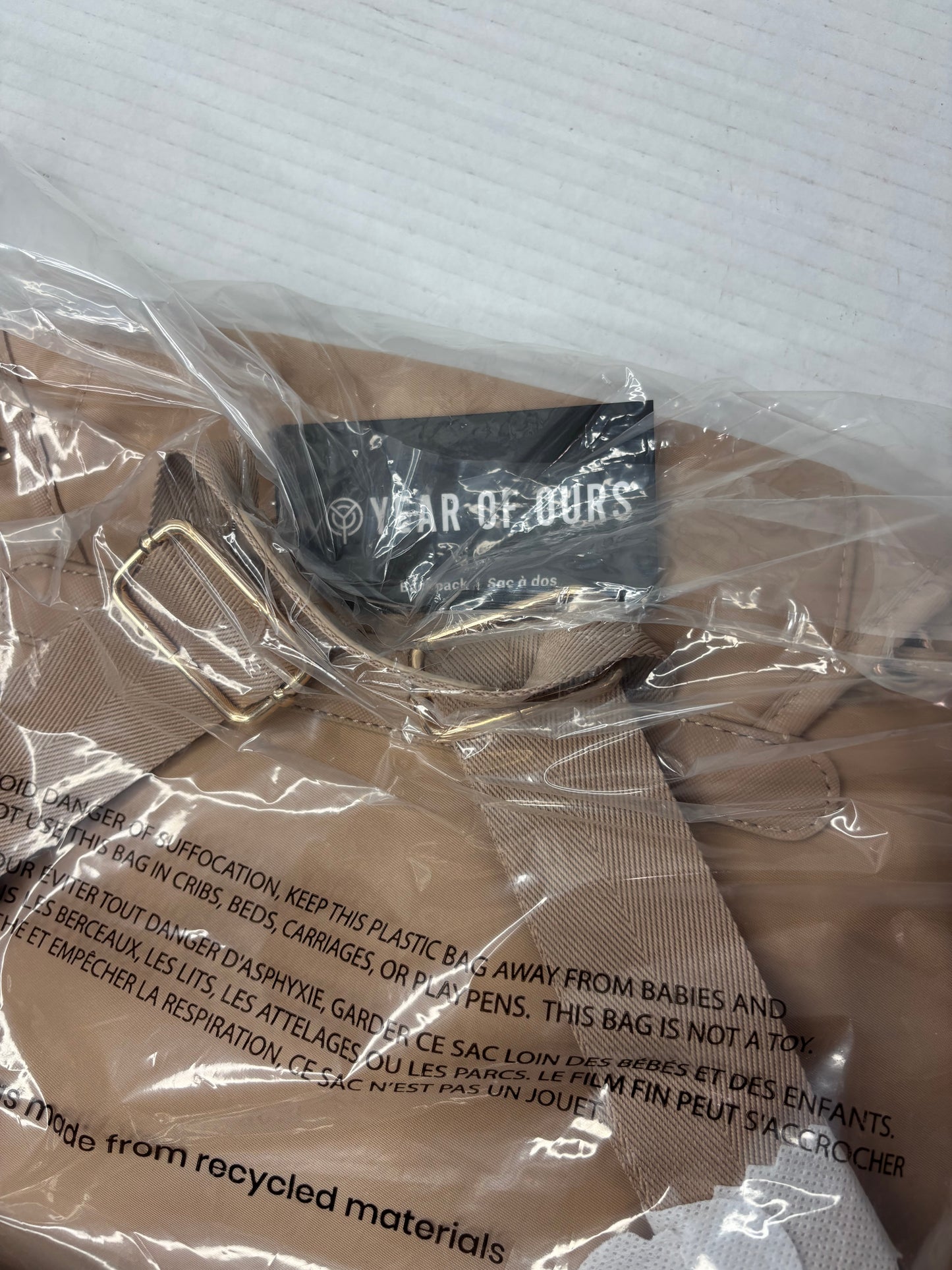 YEAR OF OURS X FFF Taupe Backpack