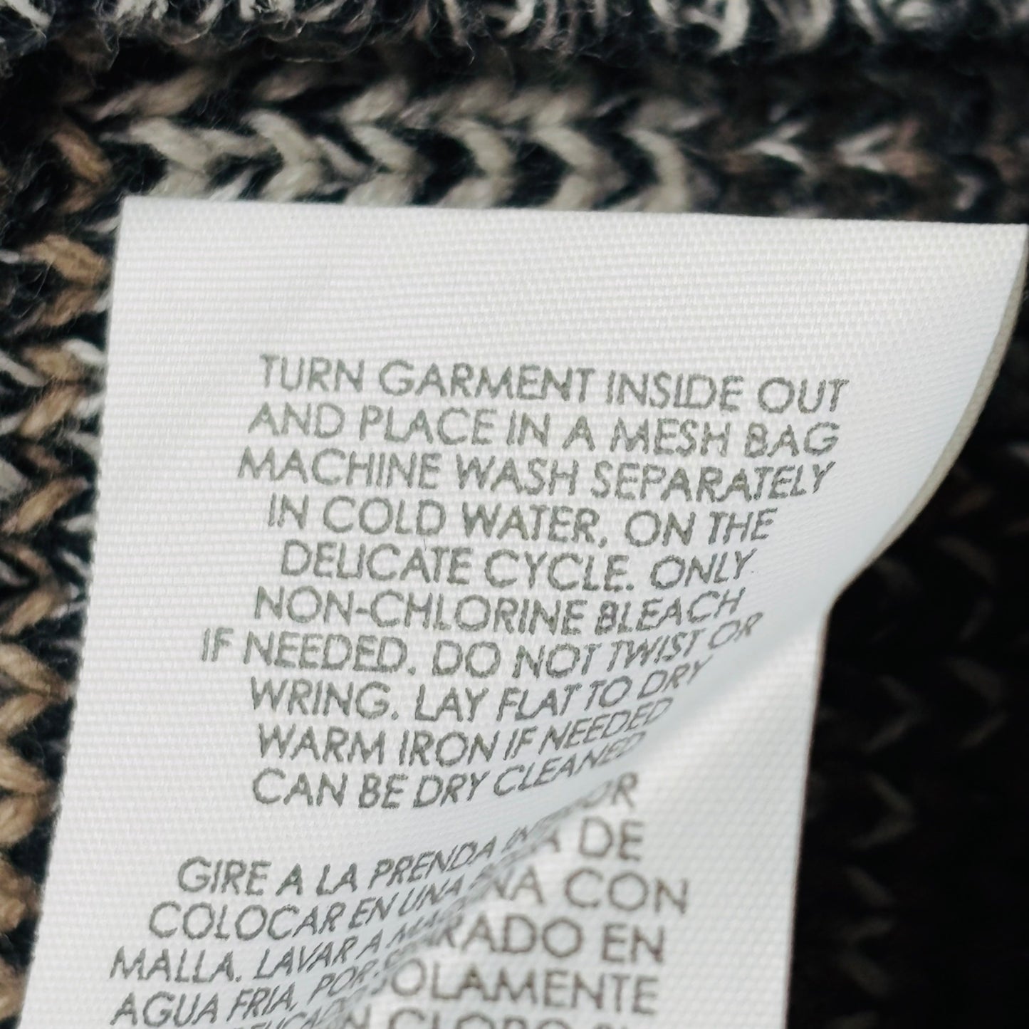 CABI Classic Neutral Plaid Cardigan Sweater Size XL