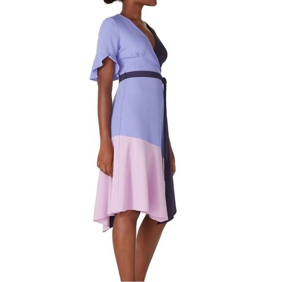 HUTCH Colorblock Wrap Dress Size Medium