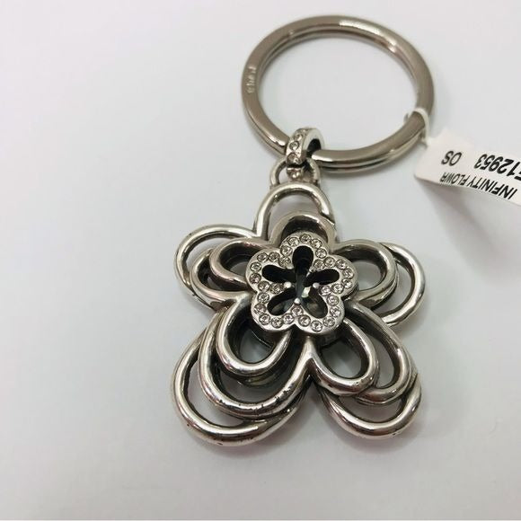 BRIGHTON Silver Flower Key Chain *NEW*