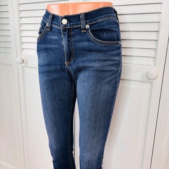 RAG & BONE Blue Capris Raw Hem Jeans Size 29