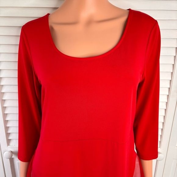 RALPH C. Red Blouse Size Large