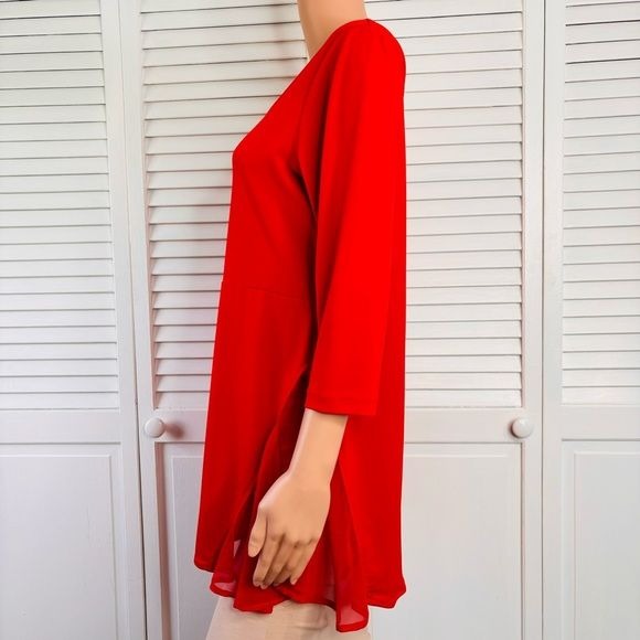 RALPH C. Red Blouse Size Large