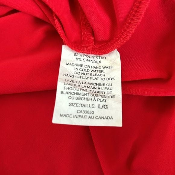 RALPH C. Red Blouse Size Large