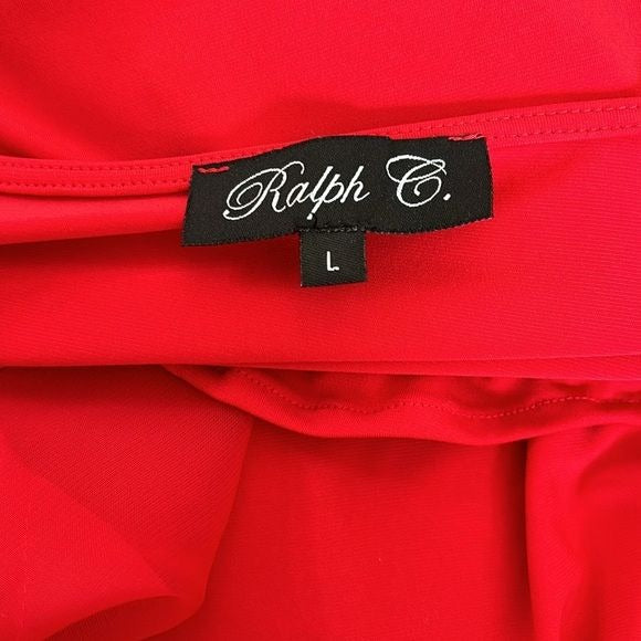 RALPH C. Red Blouse Size Large