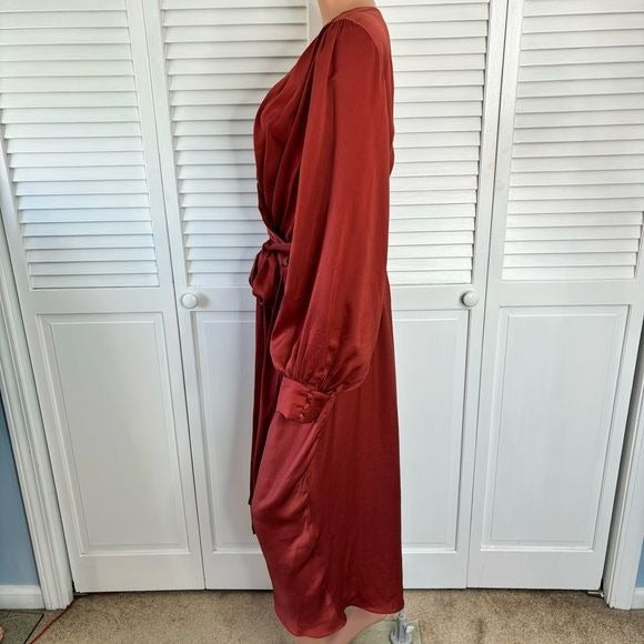 *NEW* CITY CHIC Opulent Toffee Elbow Sleeve Dress Size 14