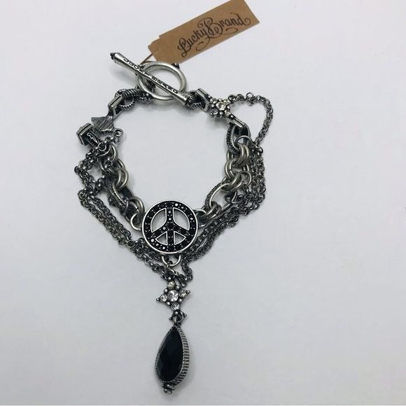 *NEW* LUCKY BRAND Silver Layered Charm Bracelet