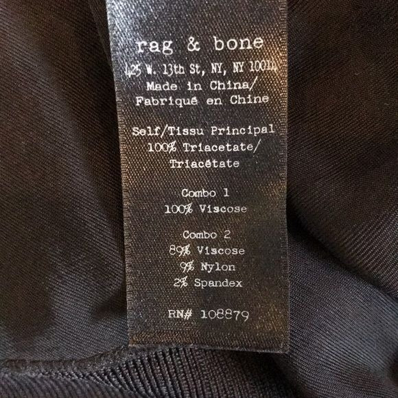 RAG & BONE Abby Black Tank Size S