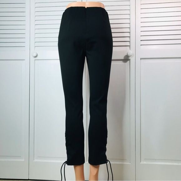 *NEW* RAG & BONE Black Simone Lace Up Cropped Pant Size 2