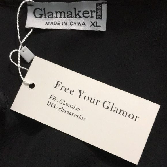 *NEW* GLAMAKER Black Shift Dress Size XL