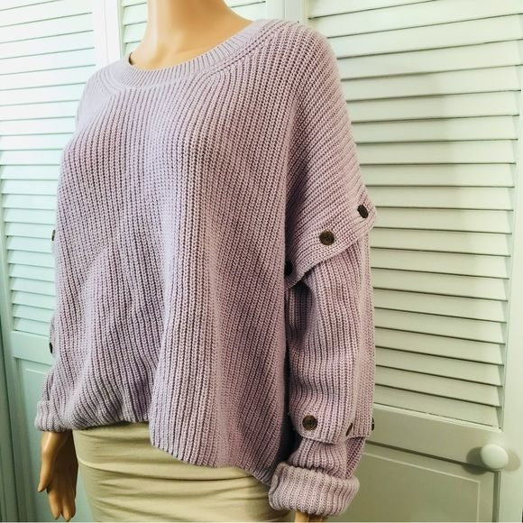 A.L.C. Lilac Oversized Crew Neck Sweater Size M