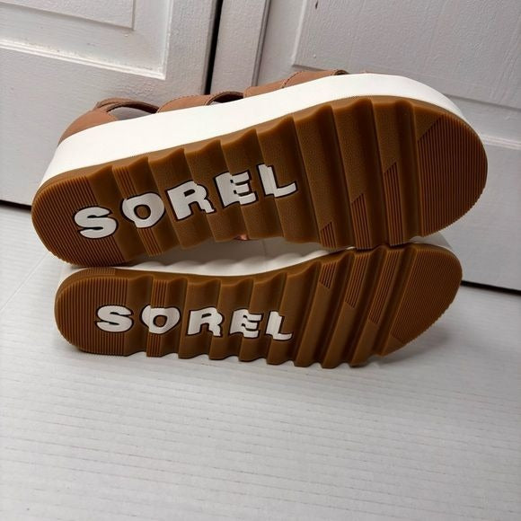 *NEW* SOREL Cameron Flatform Lace-Up Wedge Sandals Size 8.5