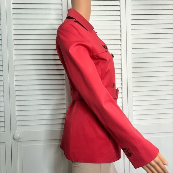 BROOKS BROTHERS Coral Belted Trench Coat