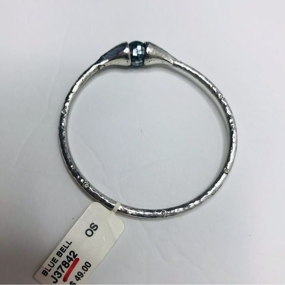 *NEW* BRIGHTON Blue Bell Silver Slip On Bangle Bracelet