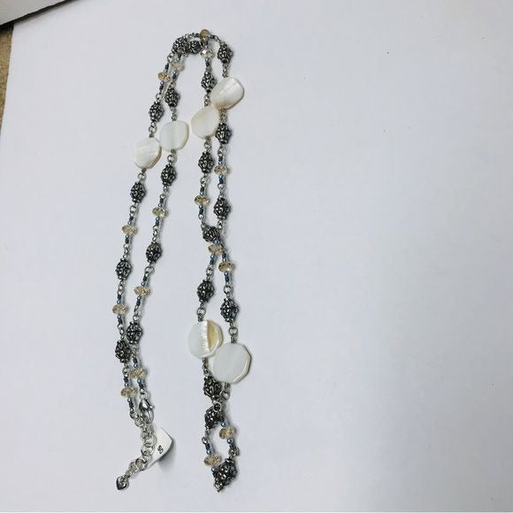 BRIGHTON Utopia Silver Crystal Long Necklace *NEW*