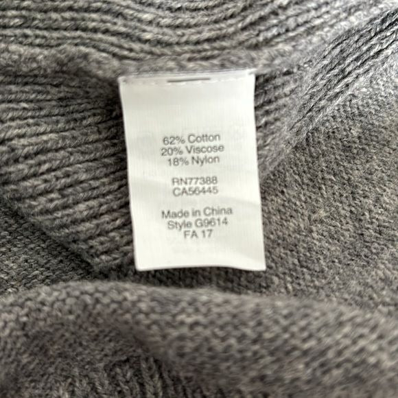 MADEWELL Gray Tie Cuff Pullover Sweater Size XS