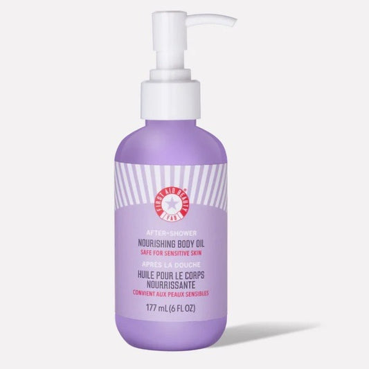 New FIRST AID BEAUTY After-Shower Nourishing Body Oil