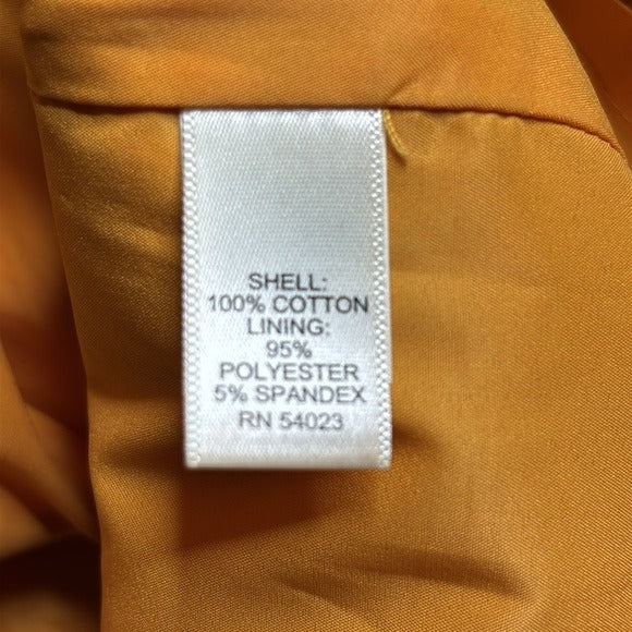 BANANA REPUBLIC Cotton Pencil Skirt in Gold Size 0