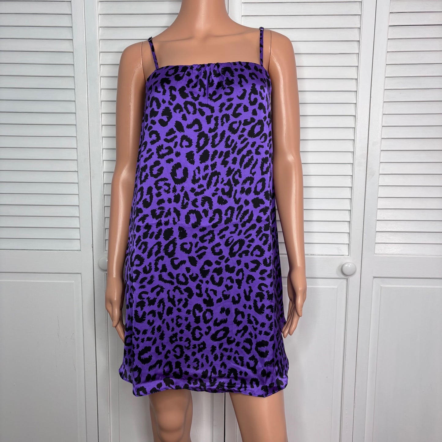 NEW BUDDY LOVE Sandra Swing Mini Dress in Purple Size Small
