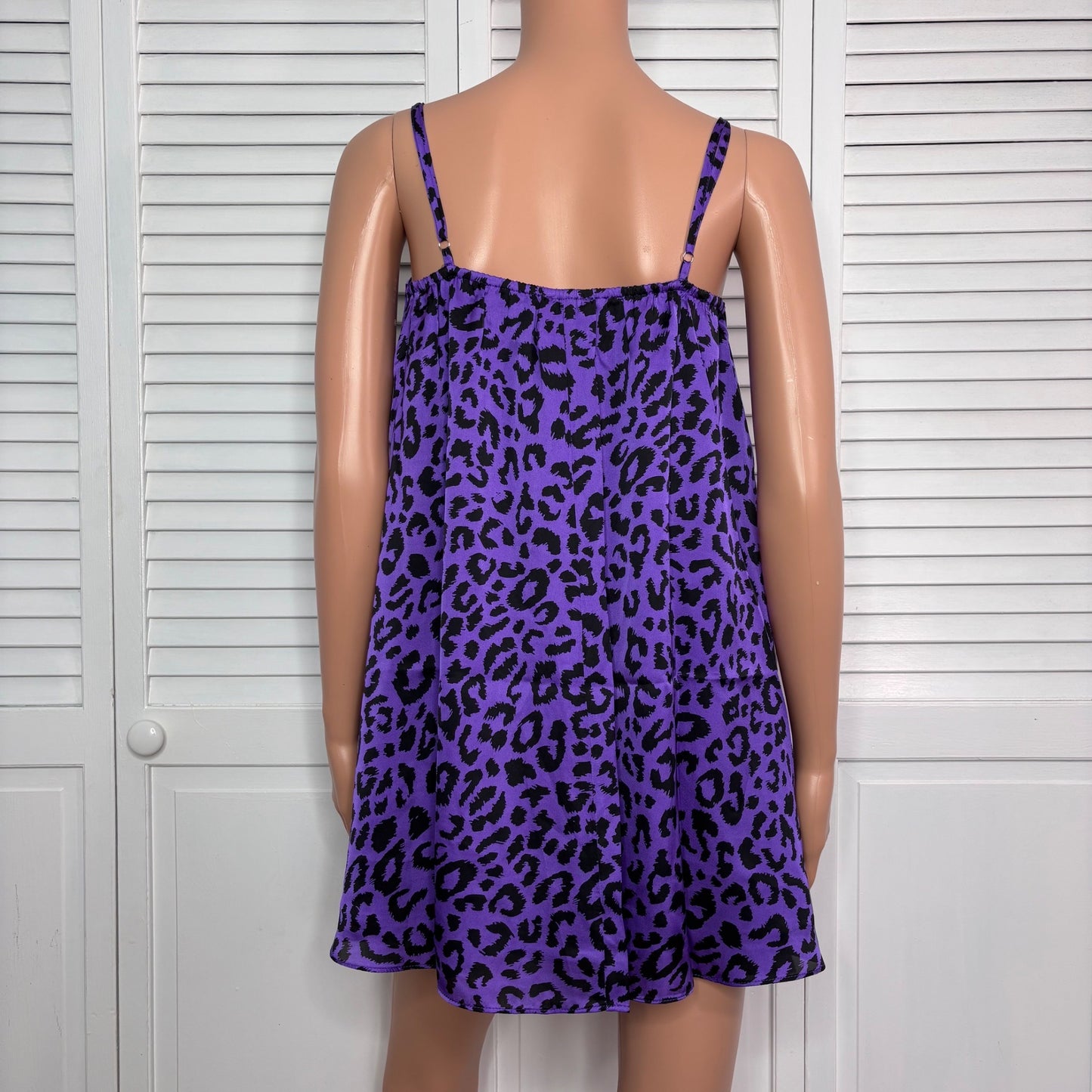 NEW BUDDY LOVE Sandra Swing Mini Dress in Purple Size Small