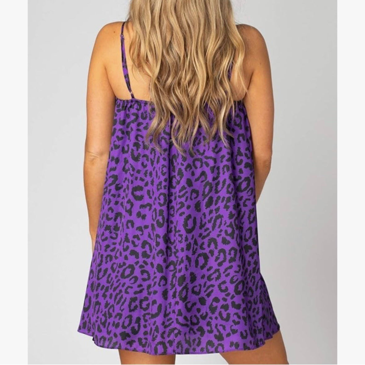 NEW BUDDY LOVE Sandra Swing Mini Dress in Purple Size Small