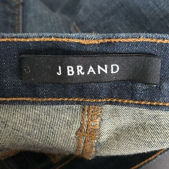 J BRAND Demented Trouble Distressed Low Rise Cropped Jeans Size 28