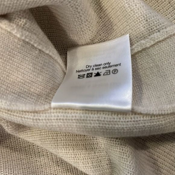 VERONICA BEARD Pearson Merino Wool Ribbed Cream Sweater Size Medium