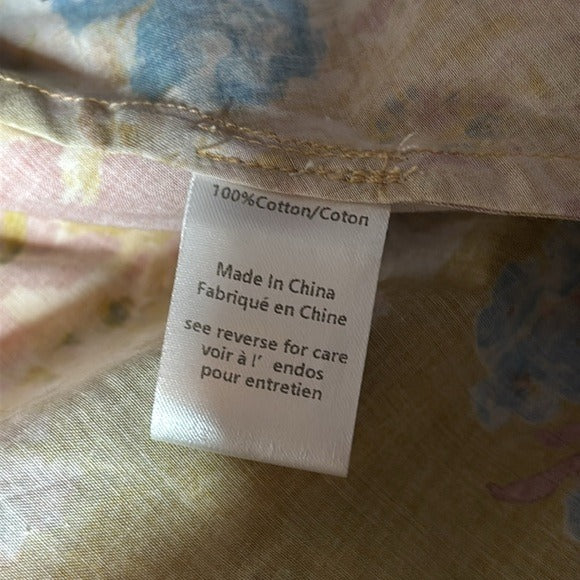 CAROLINE CONSTAS Floral Cotton Poplin Dress Size Medium