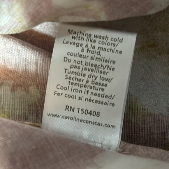 CAROLINE CONSTAS Floral Cotton Poplin Dress Size Medium