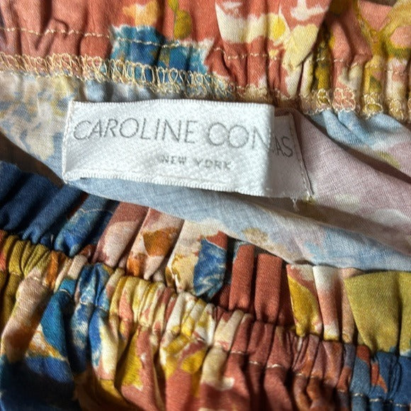 CAROLINE CONSTAS Floral Cotton Poplin Dress Size Medium