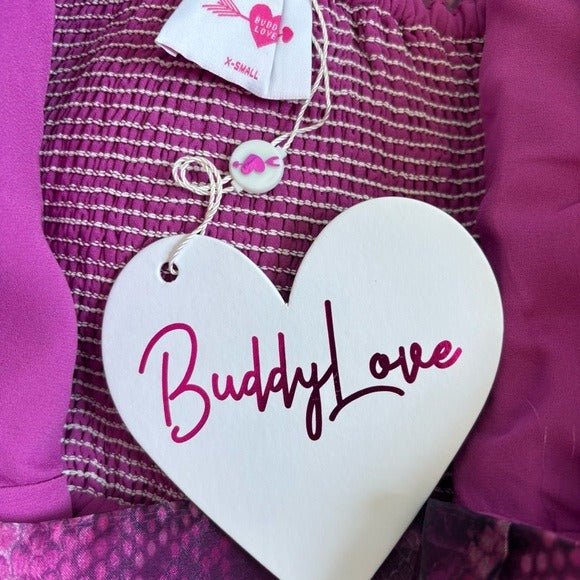 New BUDDY LOVE Betsy Puff Sleeve Babydoll Dress Size XS