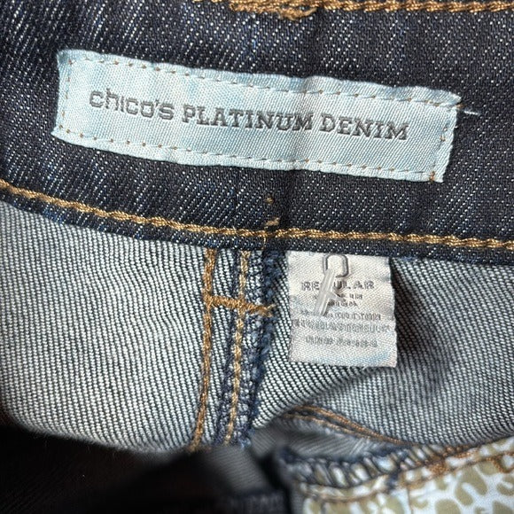 CHICO’S Platinum Denim Jeans Size 4