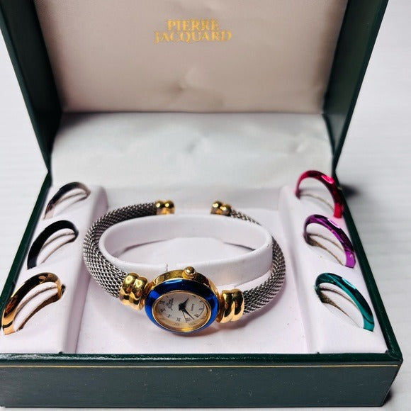 PIERRE JACQUARD Stainless Steel Enamel Interchangeable Watch