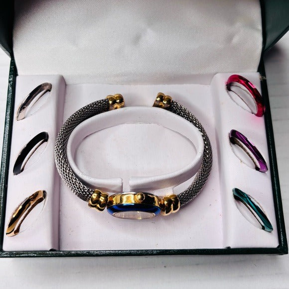 PIERRE JACQUARD Stainless Steel Enamel Interchangeable Watch