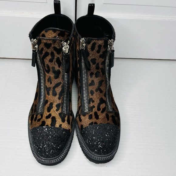 Giuseppe Zanotti Austin Pony Fur Boots Size 38