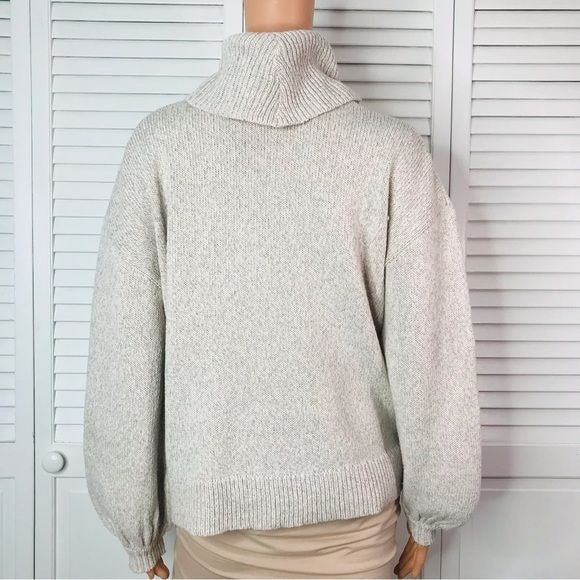 MUDPIE Audrey Ivory Turtleneck Sweater Size Small
