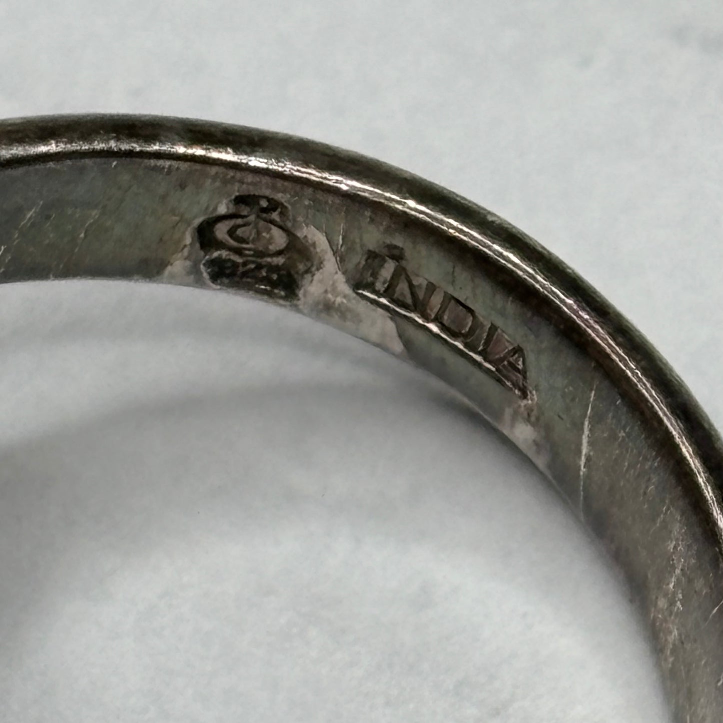 Artisan Vintage Sterling Silver Rainbow Moonstone Ring Size 7