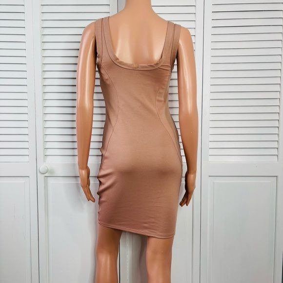 *NEW* YITTY Brown Sugar Body Butter Figure-Hugging Sleeveless Tank Dress Size Small
