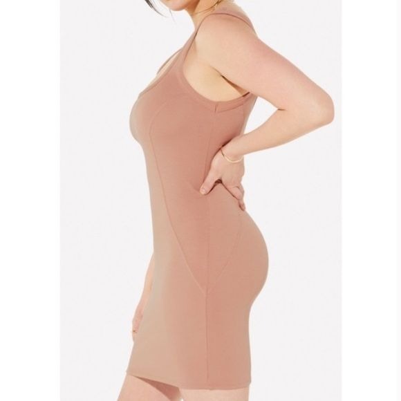 *NEW* YITTY Brown Sugar Body Butter Figure-Hugging Sleeveless Tank Dress Size Small