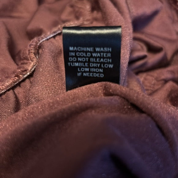 THE VANITY ROOM Burgundy Crushed Velvet V-Neck Jumpsuit Size XL