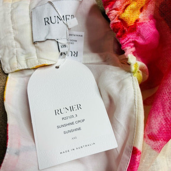 NEW RUMER Coco & Lola Exclusive Floral Print Camille Crop Top & Sunshine Skirt