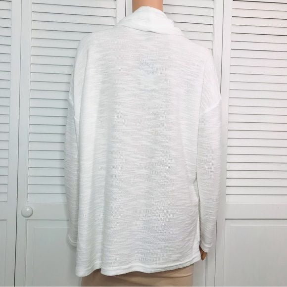 *New* JONES NEW YORK Signature Ivory Modern Fashion Cowl Neck Sweater Size Medium