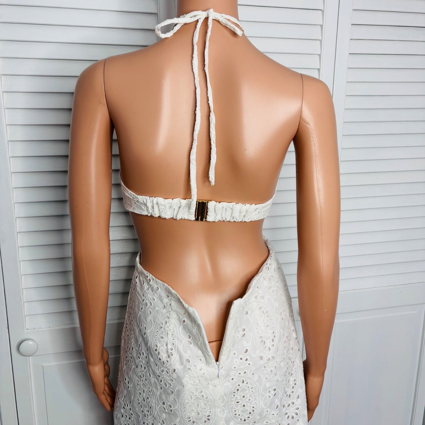 NEW RUMER White Sienna Halter Mini Dress Size XS