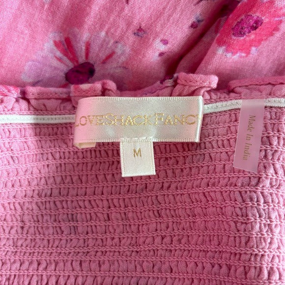 LOVESHACKFANCY Miri Dress in Coral Blaze Size Medium