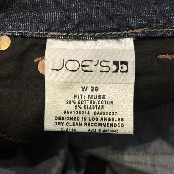 JOE’S JEANS Muse Dark Blue Wide Leg Jeans Size 29