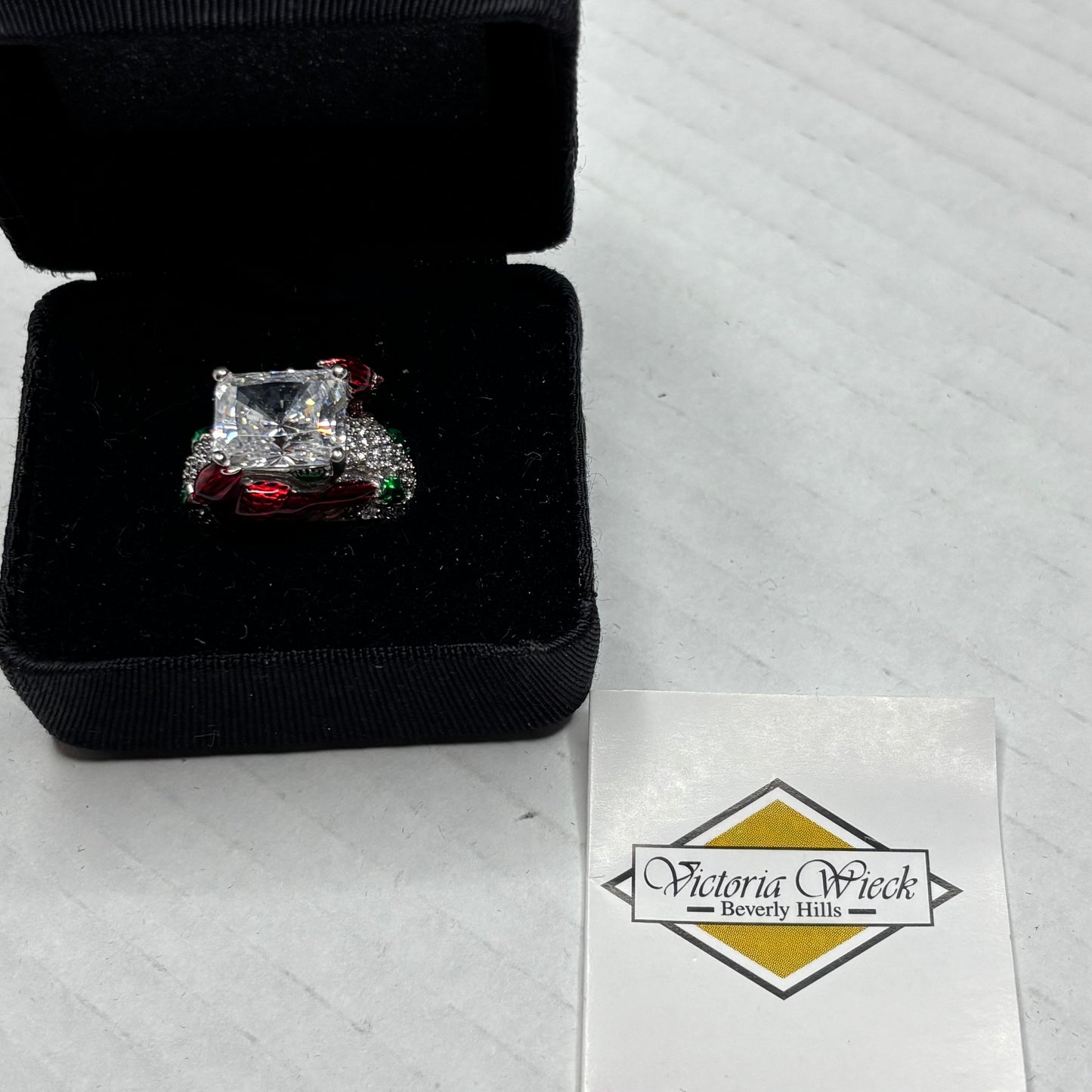 VICTORIA WIECK Beverly Hills Cardinal Bird Ring Size 7