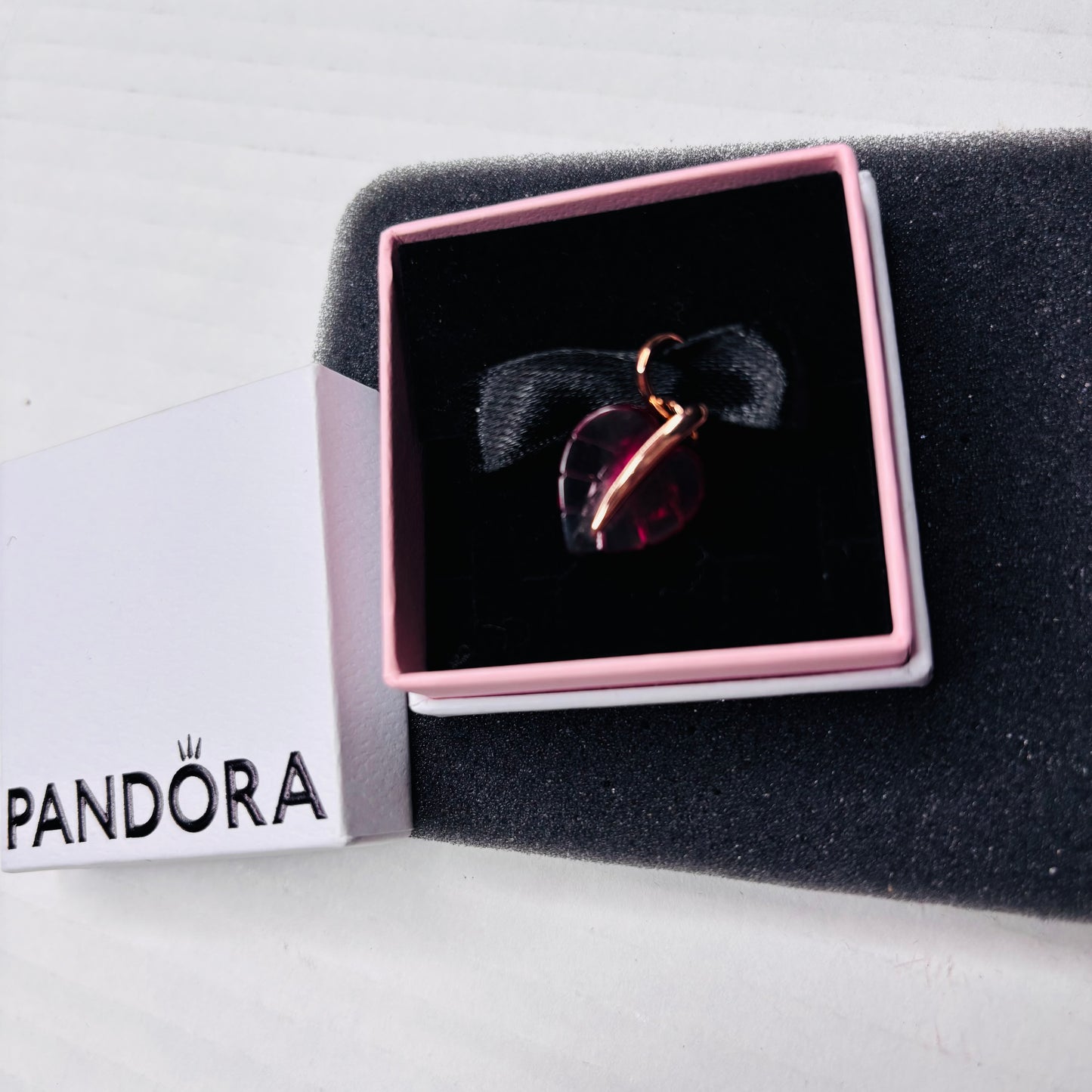 PANDORA Murano Glads Leaf Pendant Charm