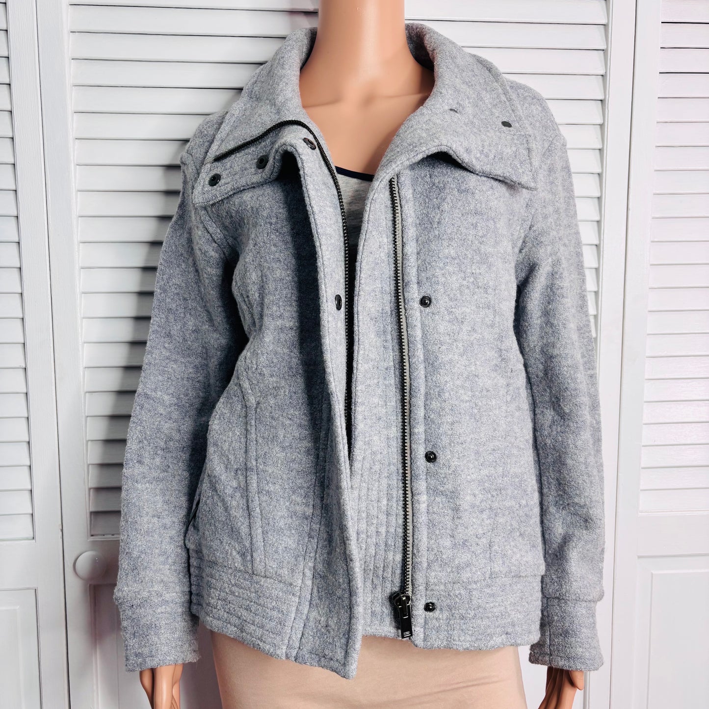 BANANA REPUBLIC Gray Cocoon Zip Jacket Size XS