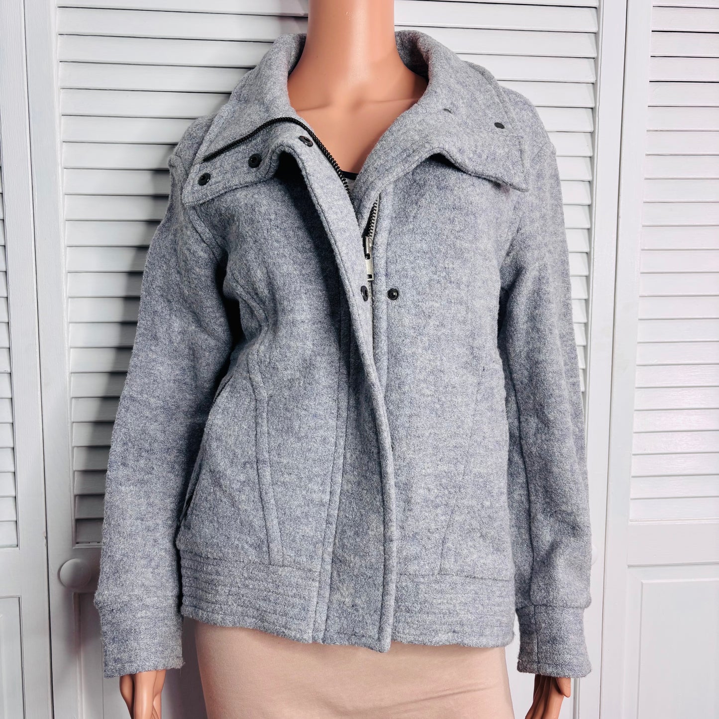 BANANA REPUBLIC Gray Cocoon Zip Jacket Size XS