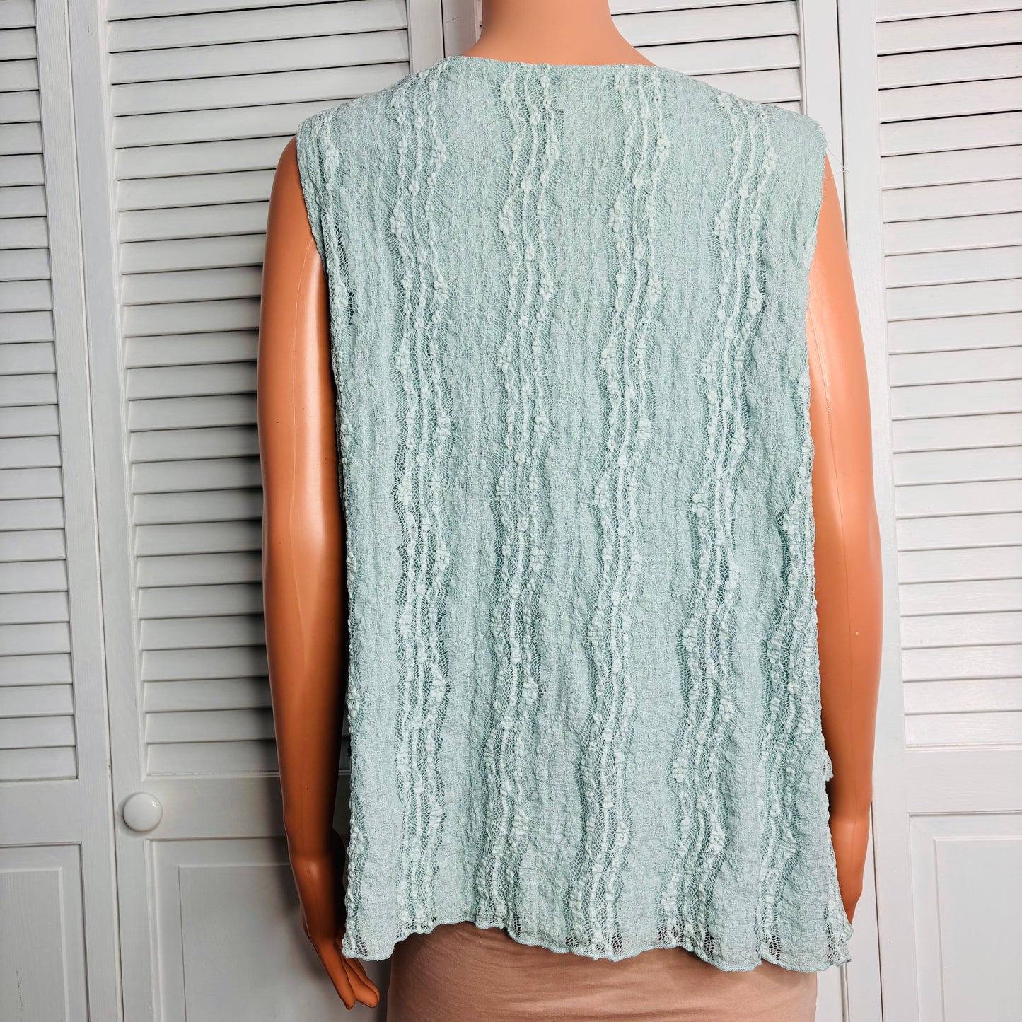 *NEW*LANE BRYANT Aqua Lace Ruffle Tank Top Size 18/20